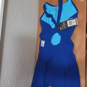 TWO: Speedo Kids One Piece Bodysuit in Blue and Light Blue NWT